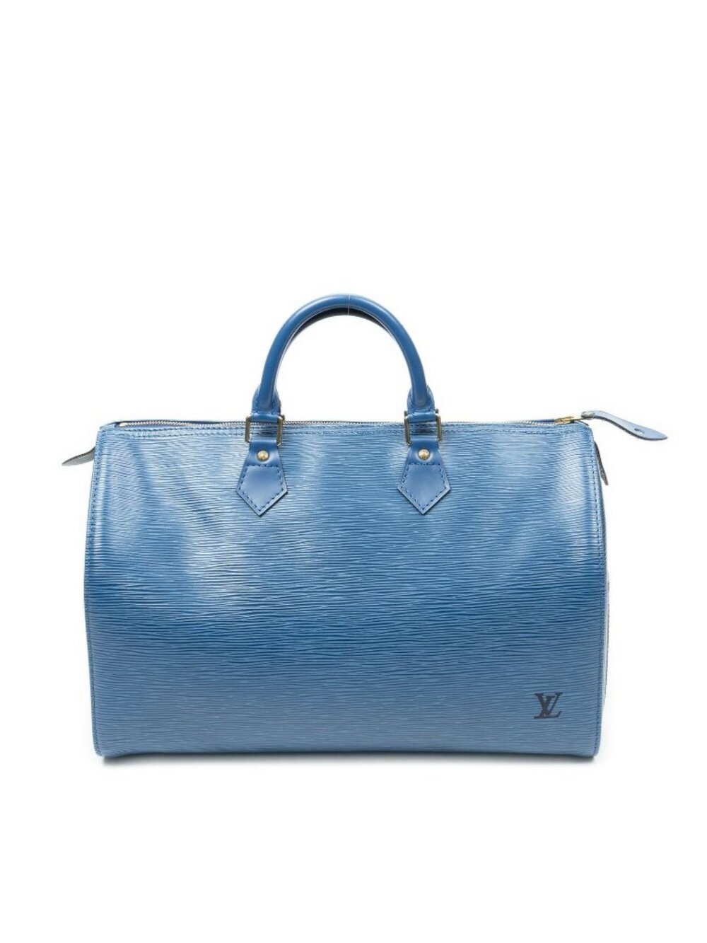 Louis Vuitton Speedy Blue Epi Handbag